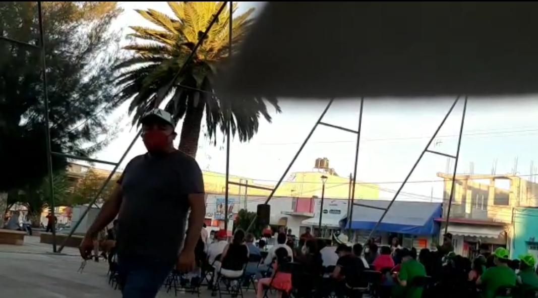 Evento de campaña electoral del PVEM en Atotonilco de Tula. (Captura de pantalla)