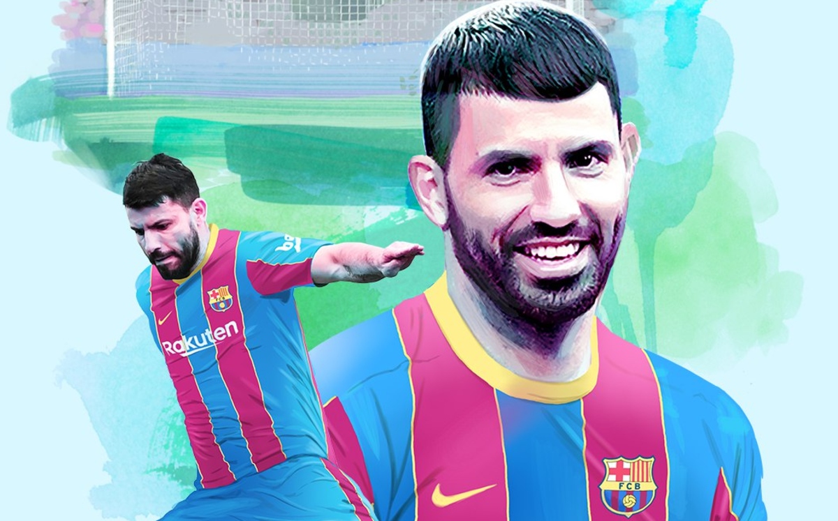 Sergio Agüero, nuevo jugador del Barcelona (Twitter @FCBarcelona)