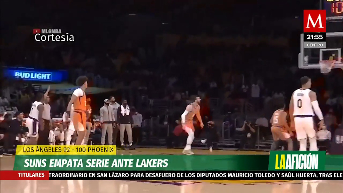 Suns empata la serie ante los Lakers en los playoffs de la NBA