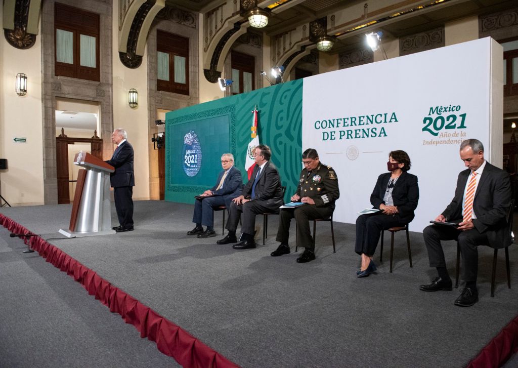 Conferencia matutina desde Palacio Nacional. (Cortesía)