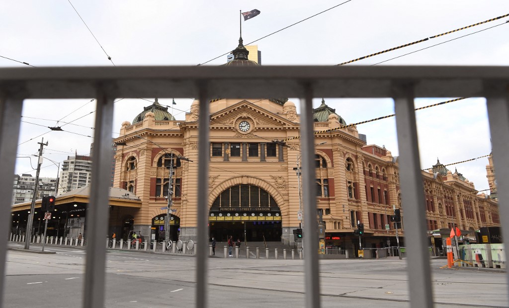 La estación Flinders Street de Melbourne, uno de los puntos más famosos de la segunda ciudad más grande de Australia. (AFP)