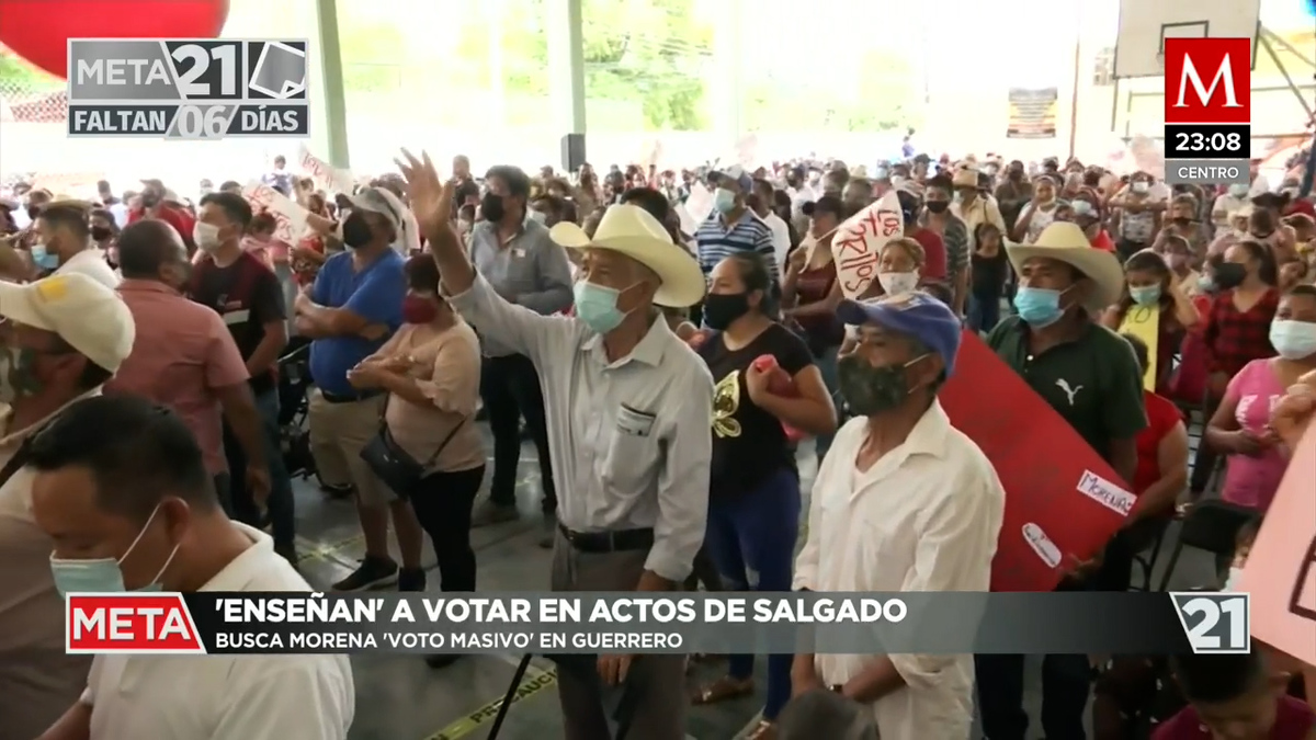 Morena enseña a pobladores a votar en mítines de Evelyn Salgado