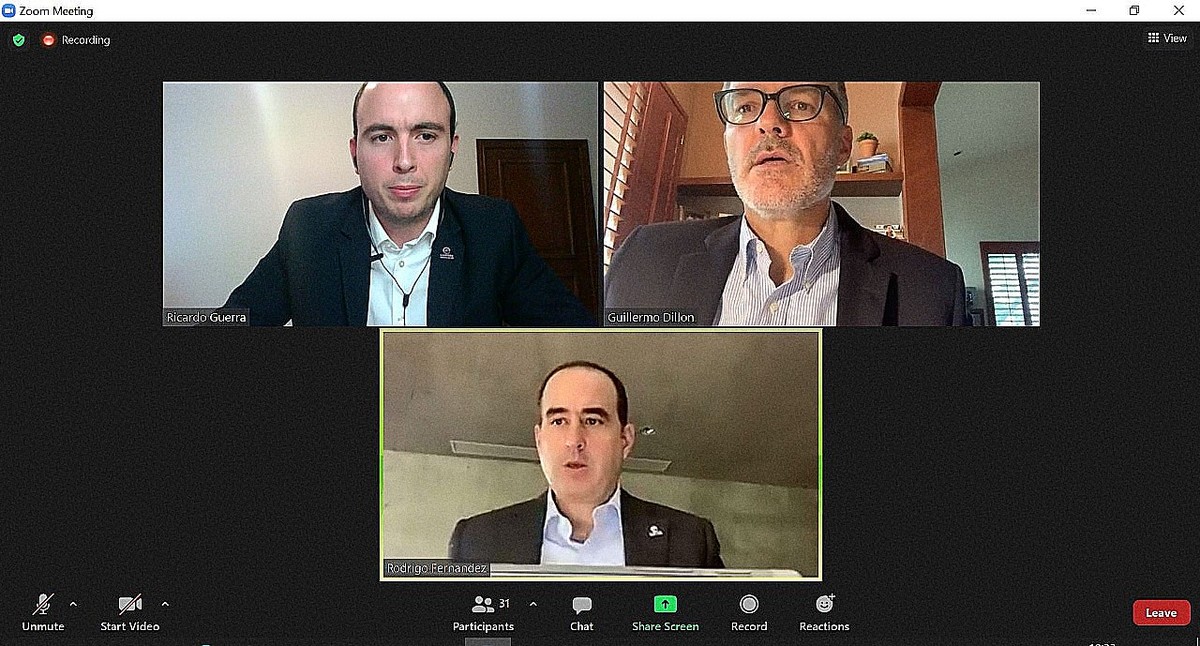 Reunión virtual de Caintra. Foto: Especial.