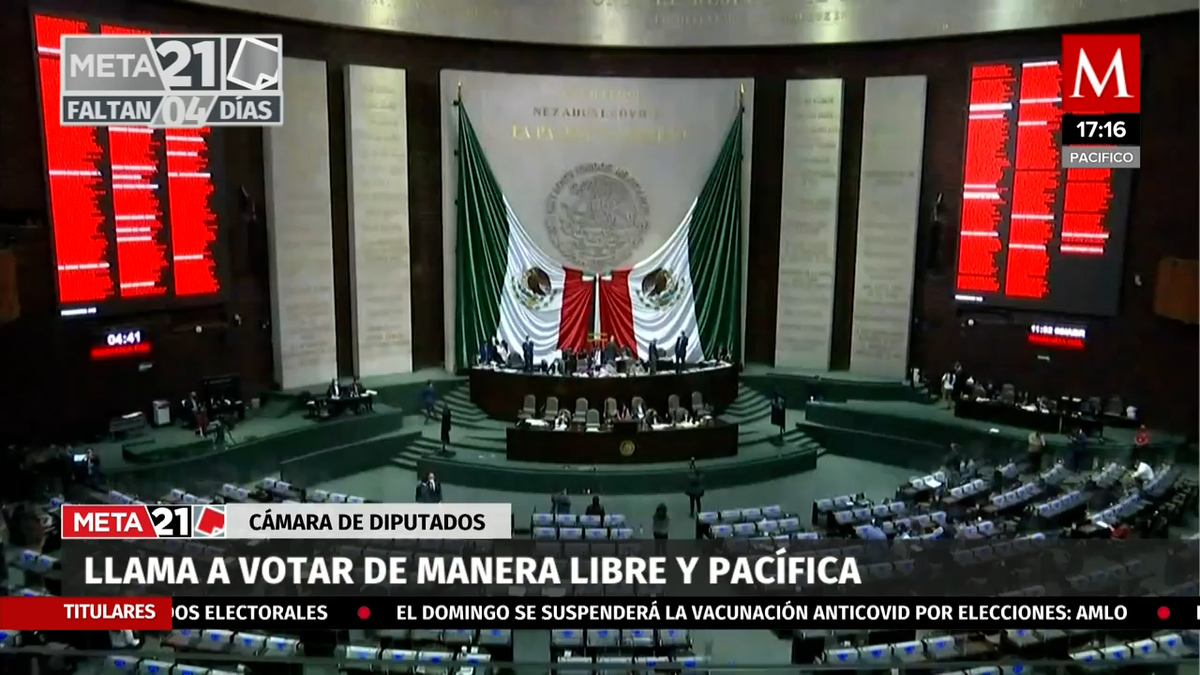 Cámara de Diputados llama a votar de manera libre y pacífica