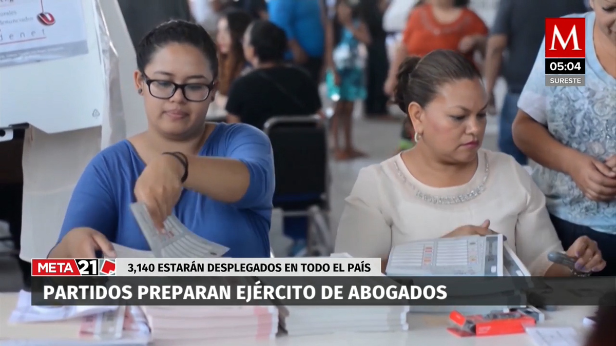 Partidos alistan más de 3 mil abogados para defender sus votos