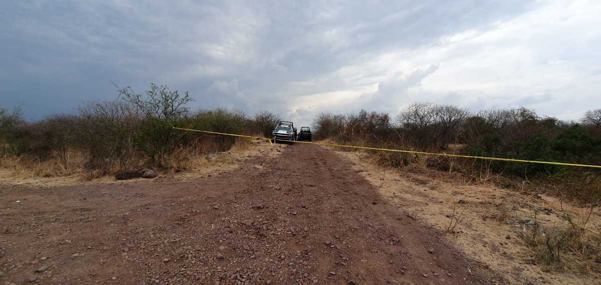 Fue localizado sobre una brecha que conecta la carretera a Cajititlán y el fraccionamiento Arvento. (Juan Muguía)