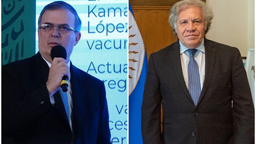 Almagro responde a críticas de Ebrard.