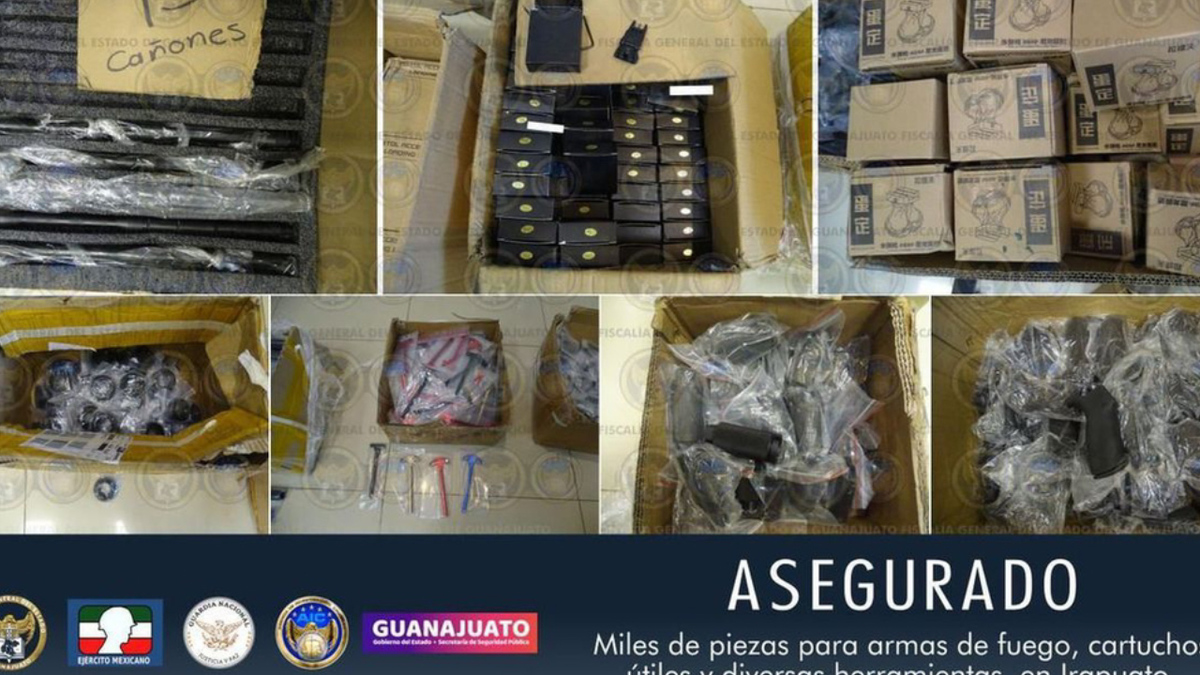 Decomisan gran arsenal y miles de piezas para ensamblar armas