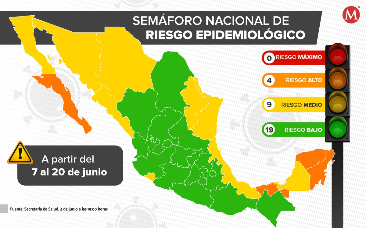 Tres entidades aparecen en naranja en mapa epidemiológico | Diseño: Óscar Ávila
