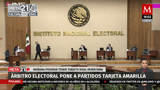 INE pone "tarjeta amarilla" a partidos