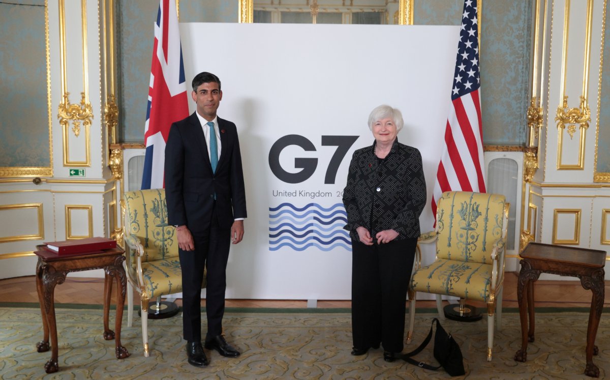 Ministros de finanzas del G7 en Londres. Foto: AFP