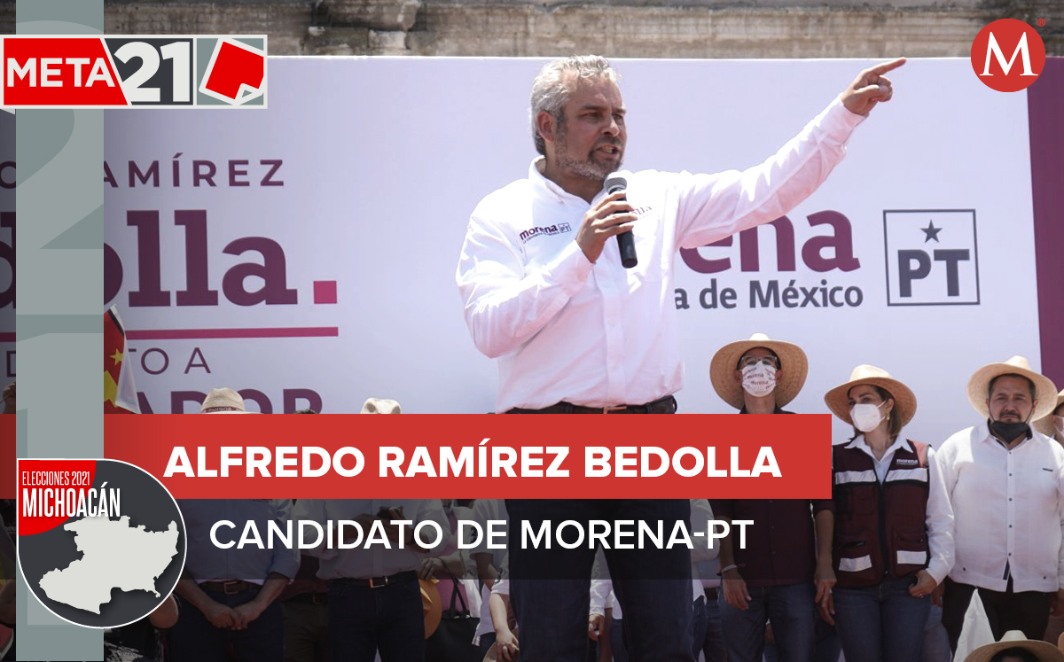 PREP da ventaja a Alfredo Ramírez Bedolla, el candidato de Morena-PT.