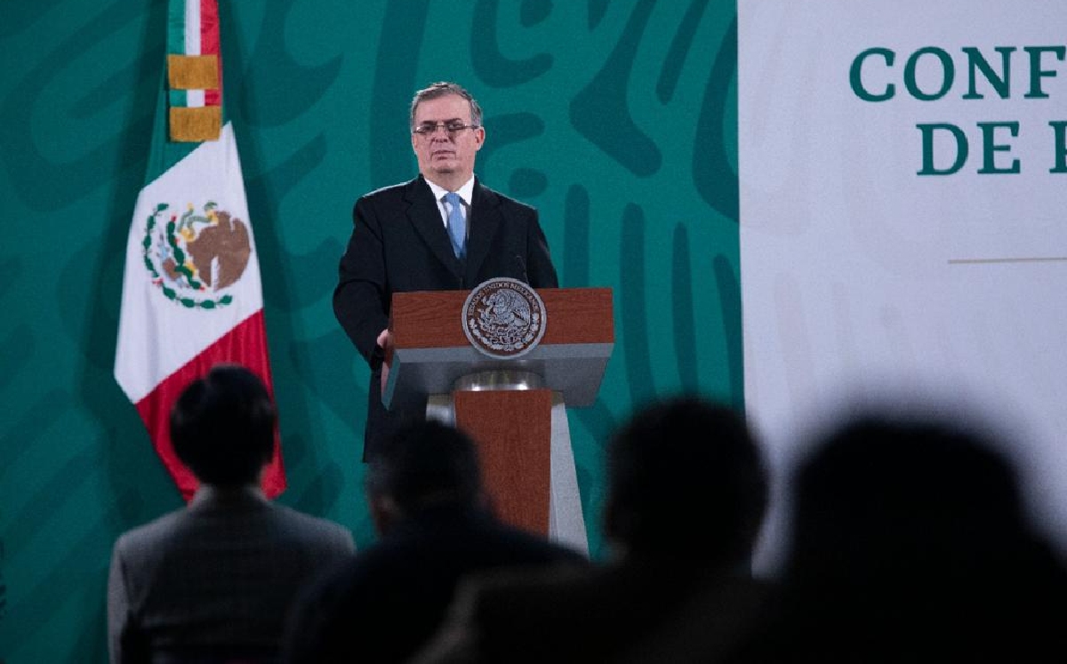 El secretario de Relaciones Exteriores dirigió La Mañanera, luego de que el Presidente tuviera que irse. (Cortesía)
