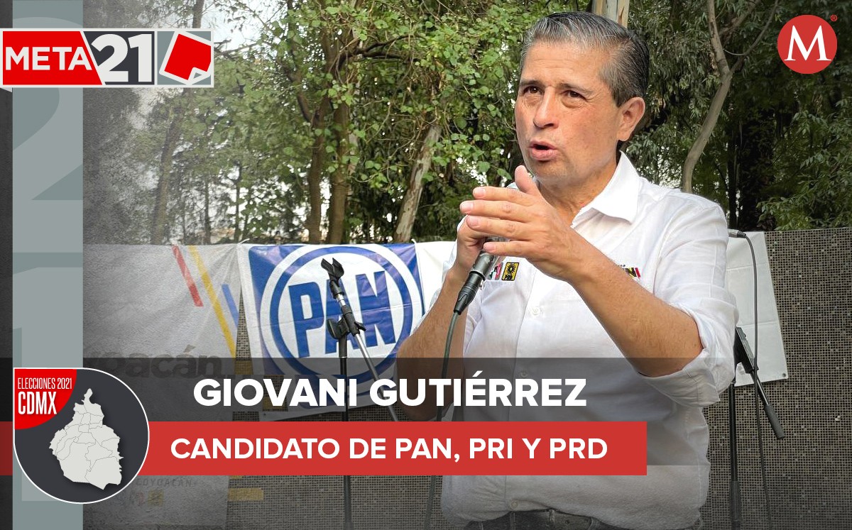Giovani Gutiérrez, candidato de PAN,  PRI y PRD. (MILENIO)