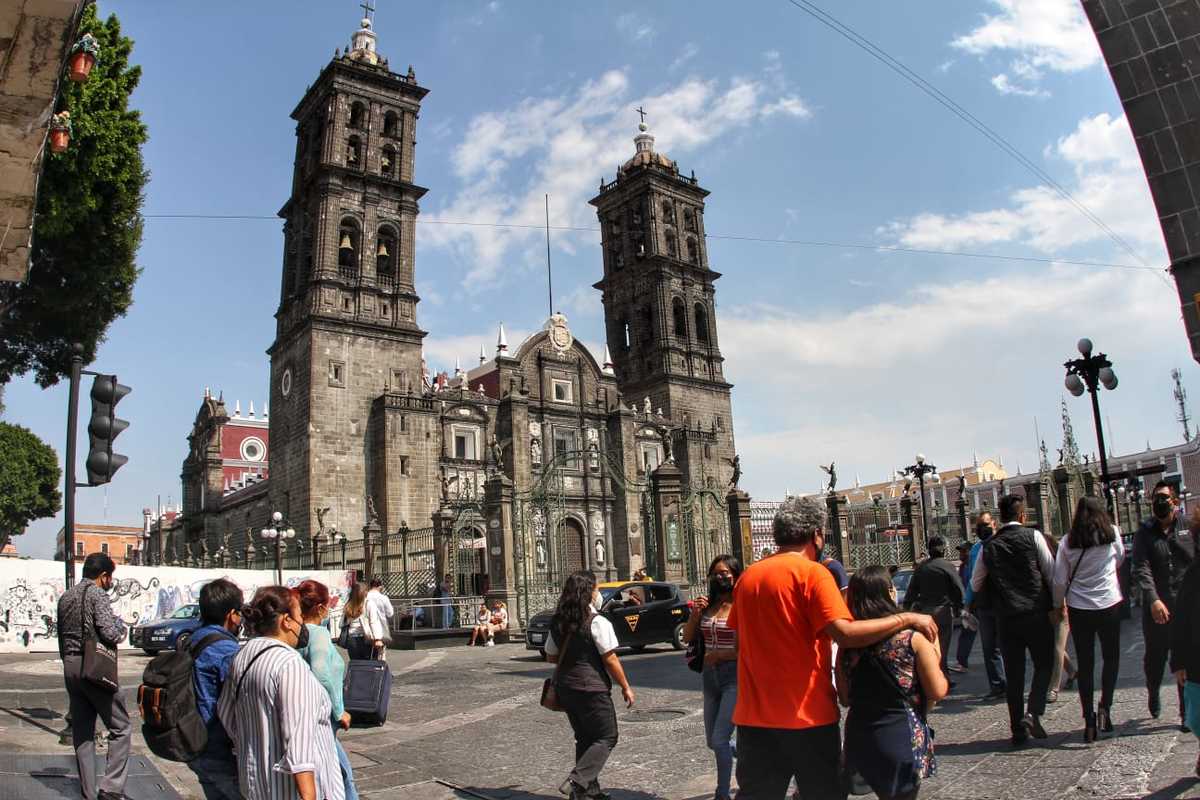 Movilidad en el Centro Histórico de Puebla. (Melanie Torres)