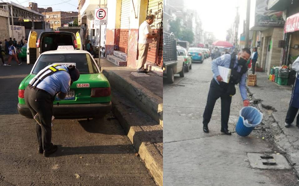 Multa tránsito de León en Zona Centro por apartar lugares en vialidad
