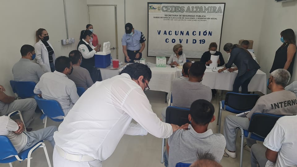 Vacunación contra covid-19 en Altamira a presos