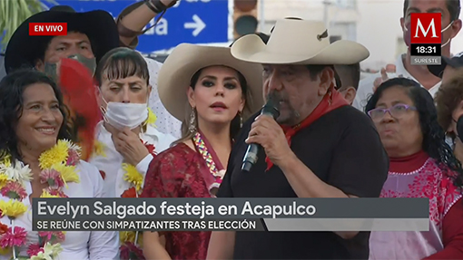 Evelyn Salgado festeja victoria en Acapulco