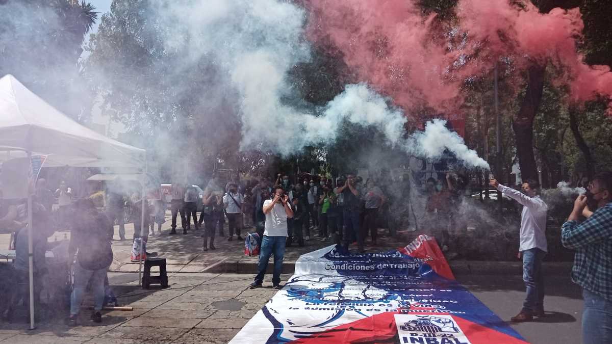 Mitin organizado afuera de las oficinas de la Secretaría de Cultura federal. (Foto: Especial)