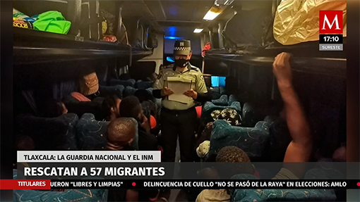 Rescatan a 57 migrantes en Tlaxcala