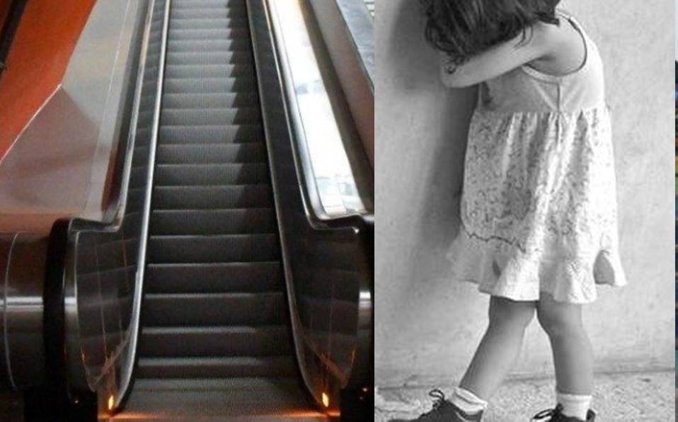 Auxilian en León a una menor atorada en escaleras eléctricas