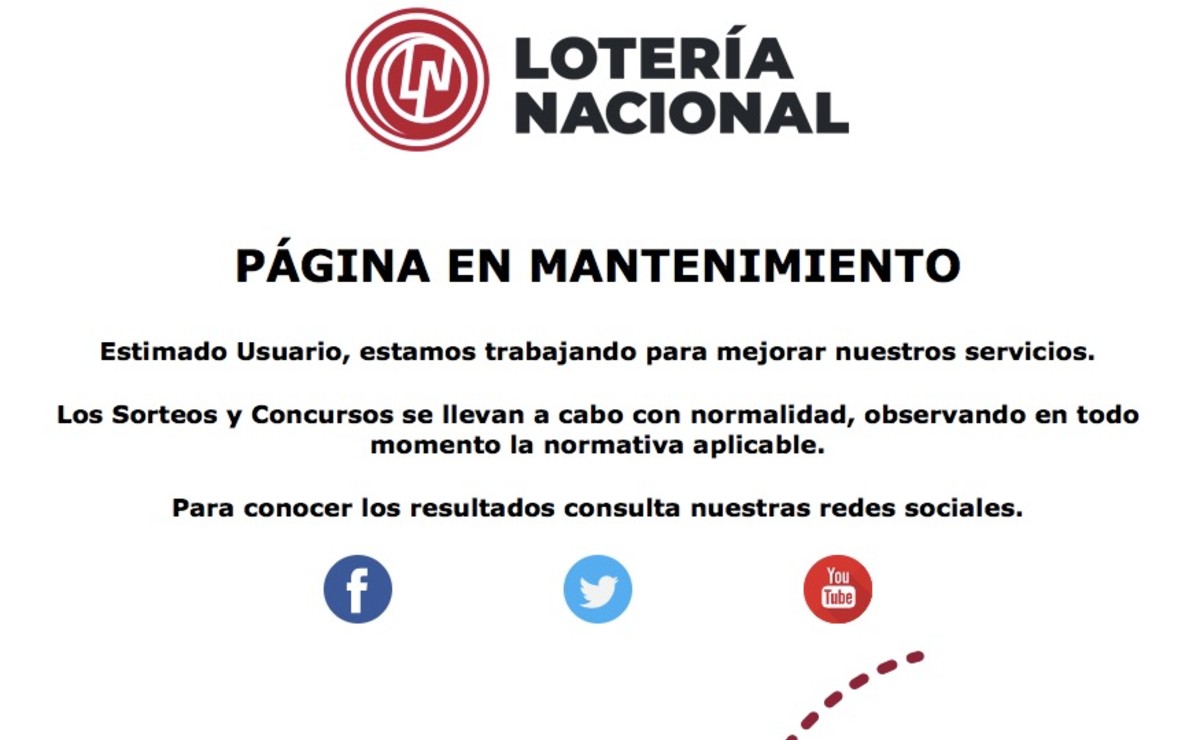 En la página de internet de Pronósticos Deportivos se muestra la leyenda “en mantenimiento” | Captura