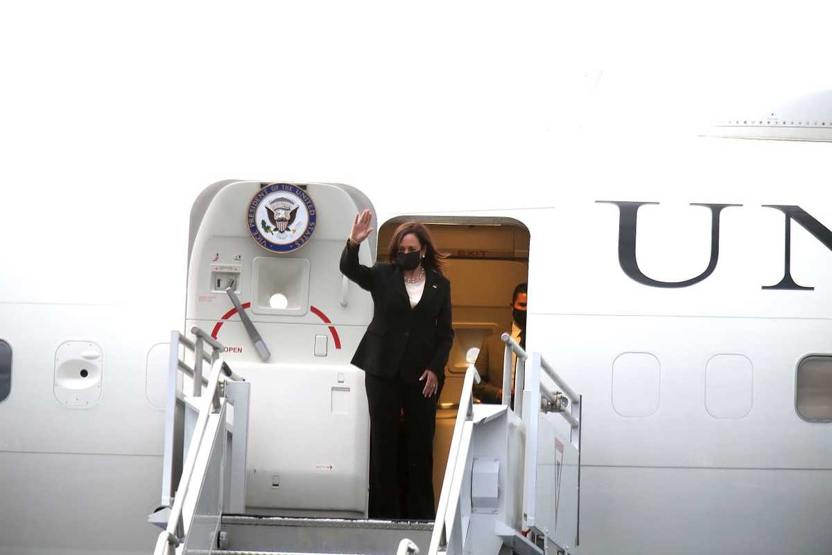 La vicepresidenta de Estados Unidos, Kamala Harris, ya regresa hacia Estados Unidos. (Juan Carlos Bautista)
