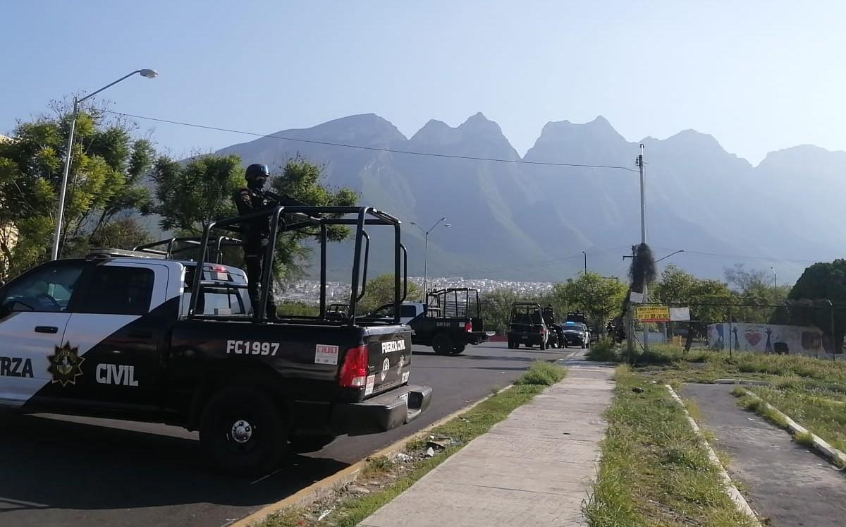 Balacera en Monterrey deja a dos detenidos; serían asaltantes. Foto: Miranda Arias.