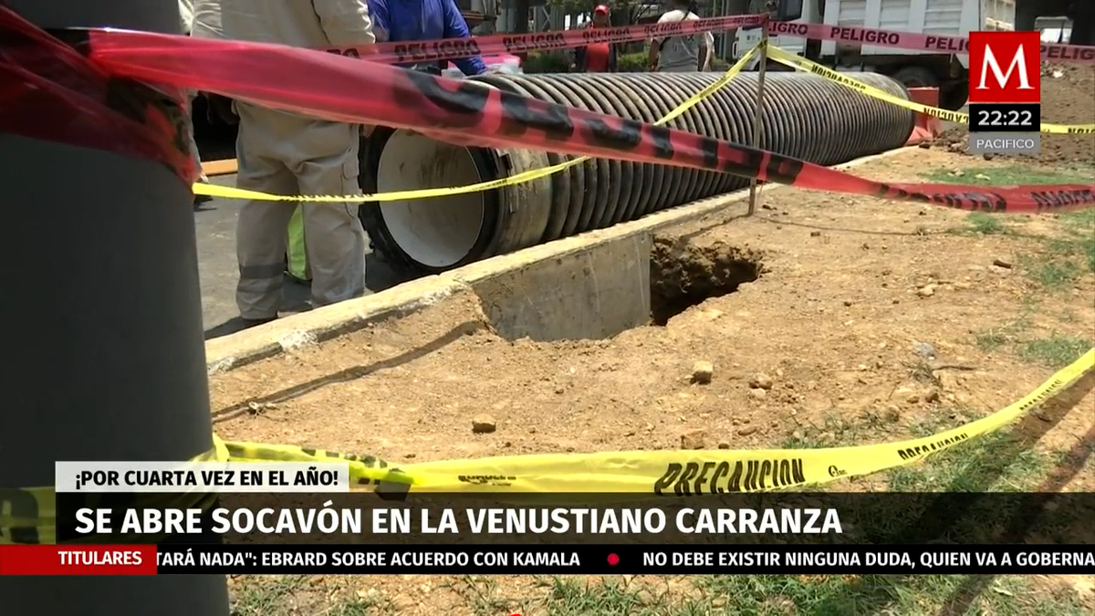 Por cuarta vez, se vuelve a abrir socavón en Eje 1 Norte en CdMx