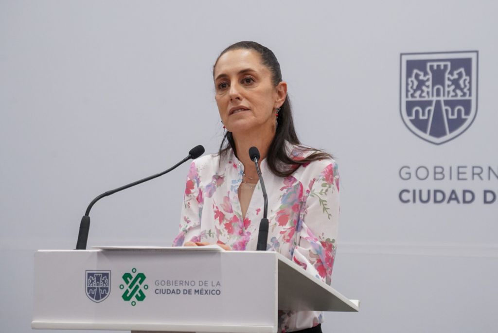 La Jefa de Gobierno se quitó el cubrebocas por primera vez en conferencia de prensa. (Especial)