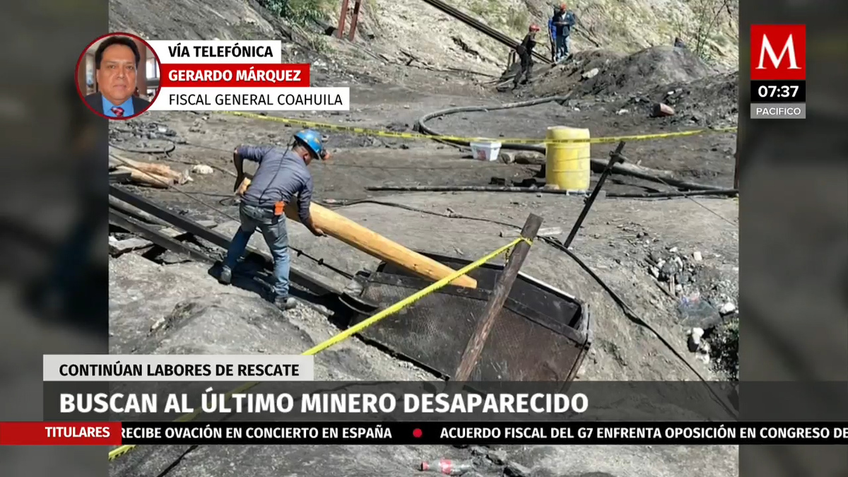 Continúa la busqueda del último minero desaparecido en Coahuila