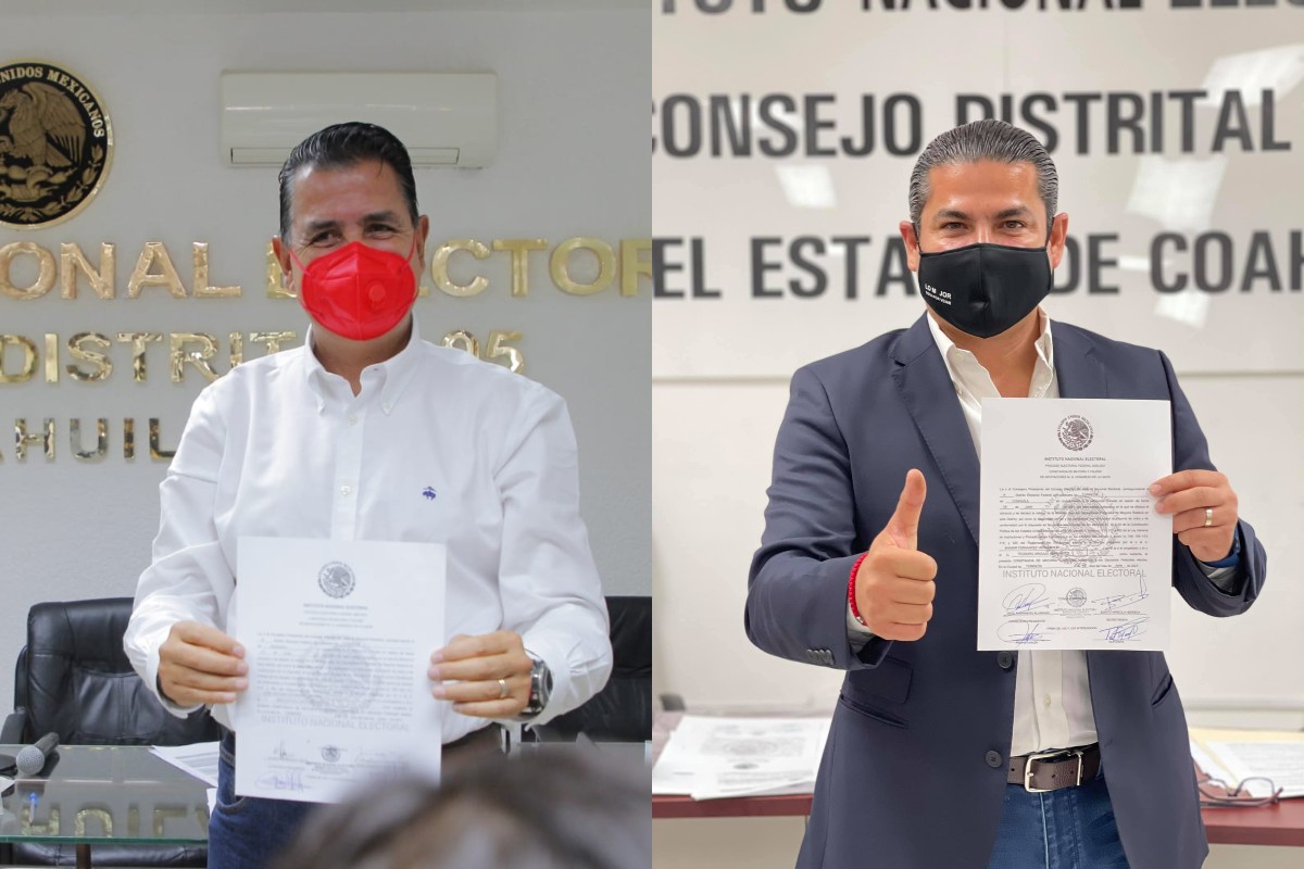 Antonio Gutierrez Jardón y Shamir Fernández, como diputados federales electos. (Manuel Guadarrama / Especial)