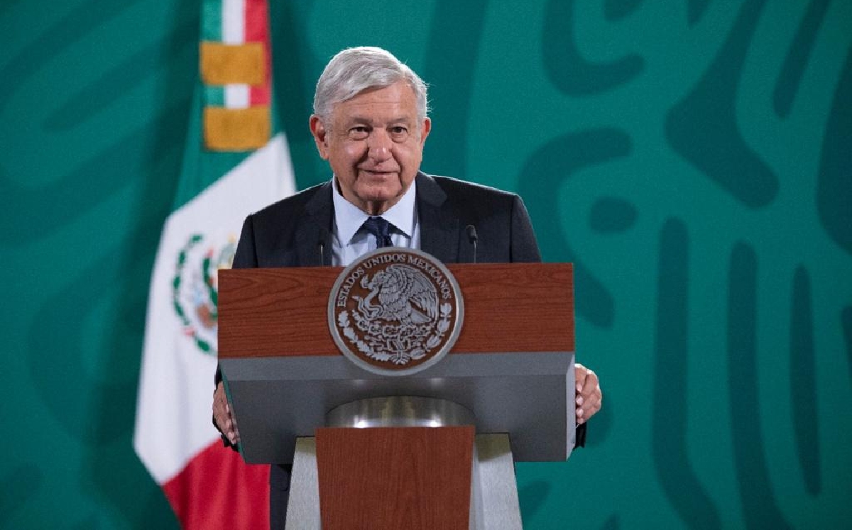 La conferencia mañanera de hoy se llevó a cabo desde el Salón de Tesorería en Palacio Nacional. (Cortesía)