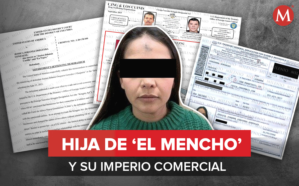 Jessica Oseguera González conformó un esquema de empresas en México que ayudaban financieramente al CJNG. (Especial)
