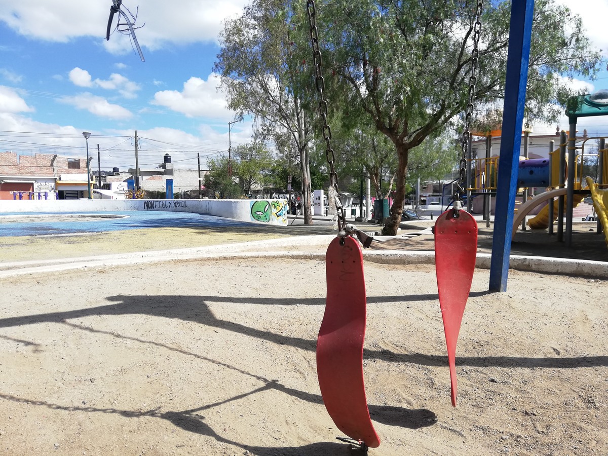 Delincuencia e inseguridad en parques de colonias vulnerables en León. Foto: Dany Béjar.