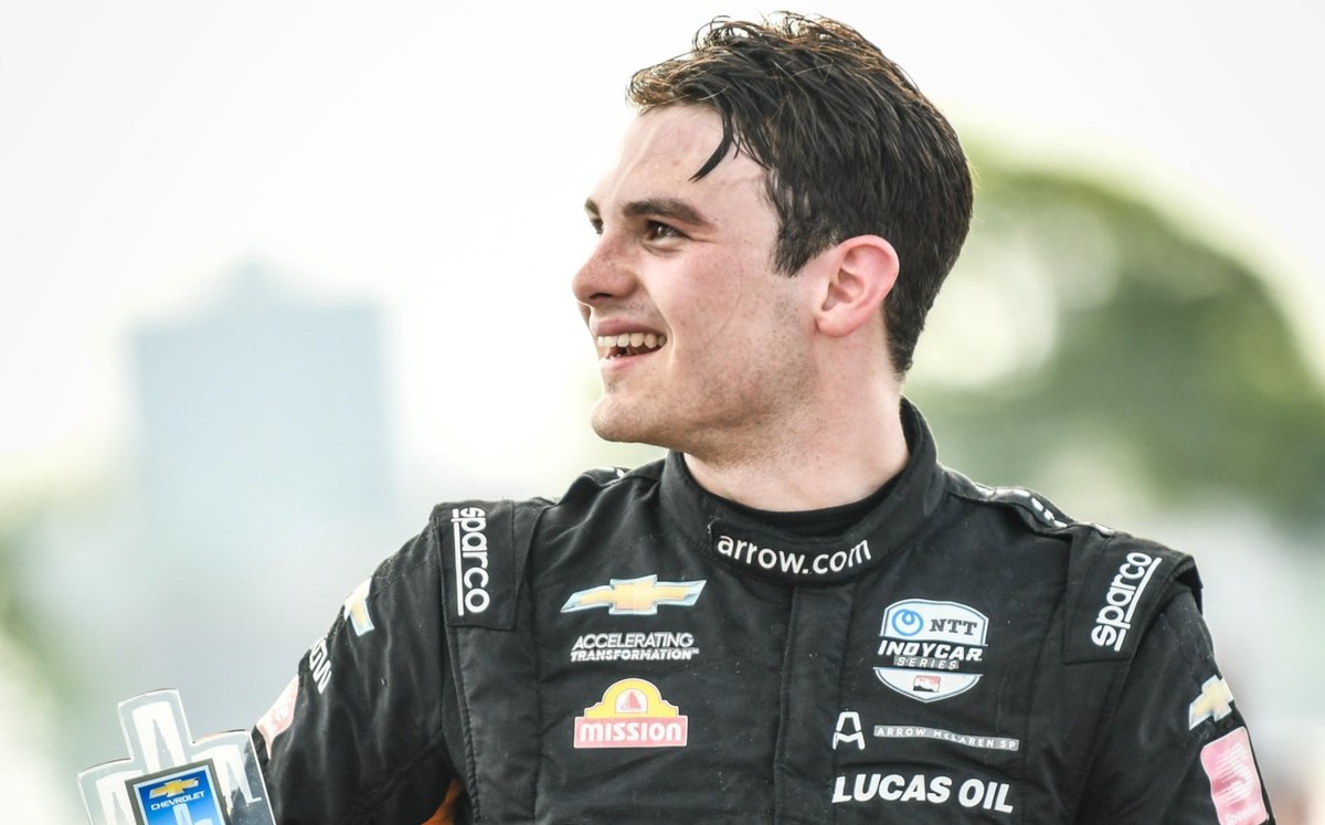 Patricio O'Ward queda en tercer lugar del GP de Detroit (Twitter: @PatricioOWard)