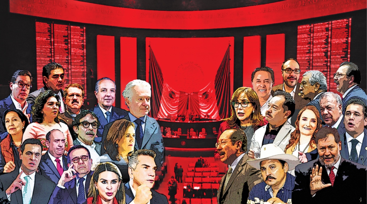 El bloque PRI, PAN, PRD y MC tiene posibilidades de ganar los debates en la próxima Legislatura. (Ilustración: Moisés Butze)