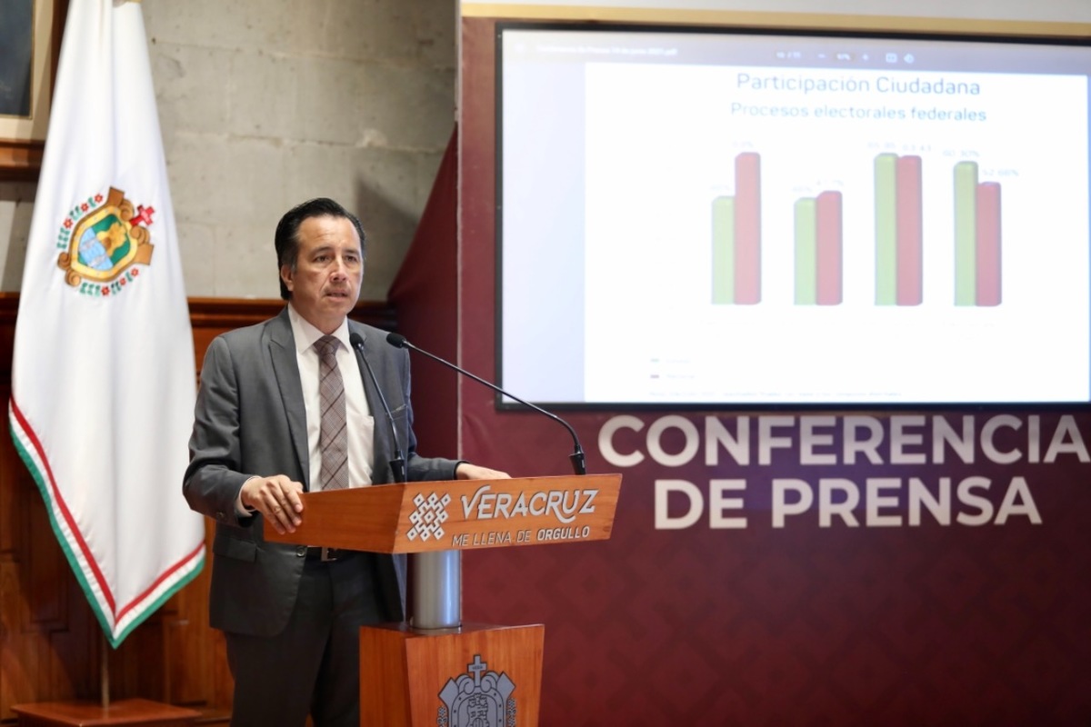 Cuitláhuac García Jiménez en conferencia de prensa