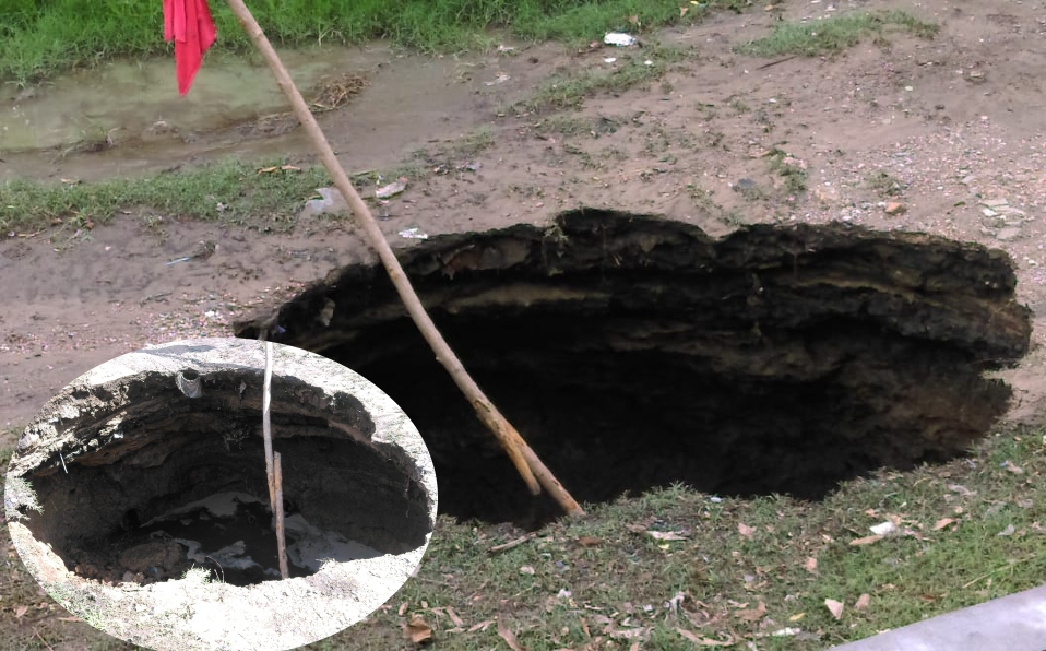 Hoyo en la tierra atemoriza a los  vecinos de las Brisas