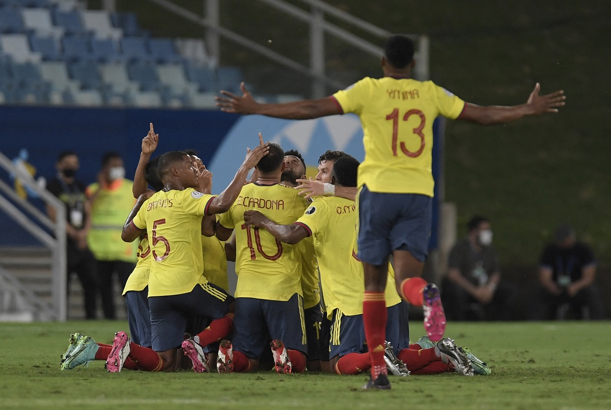 Jugadores de Colombia durante la Copa América (AFP)