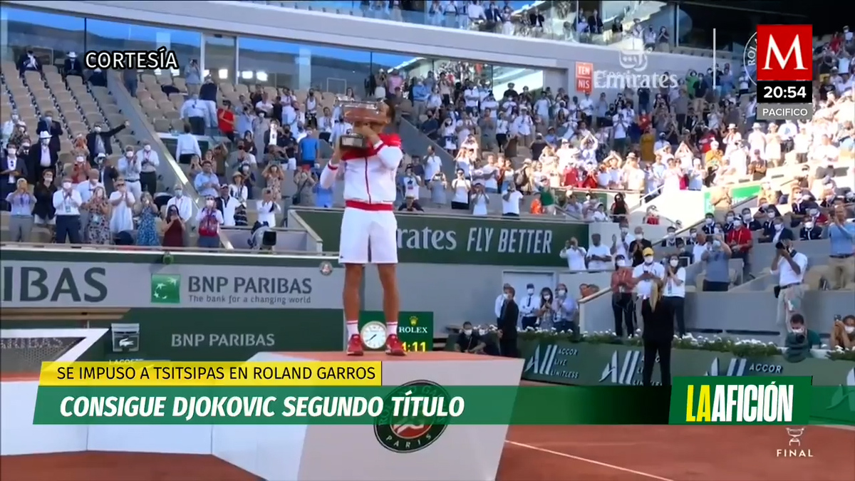 Novak Djokovic se corona en Roland Garros tras vencer a Stéfanos Tsitsipas