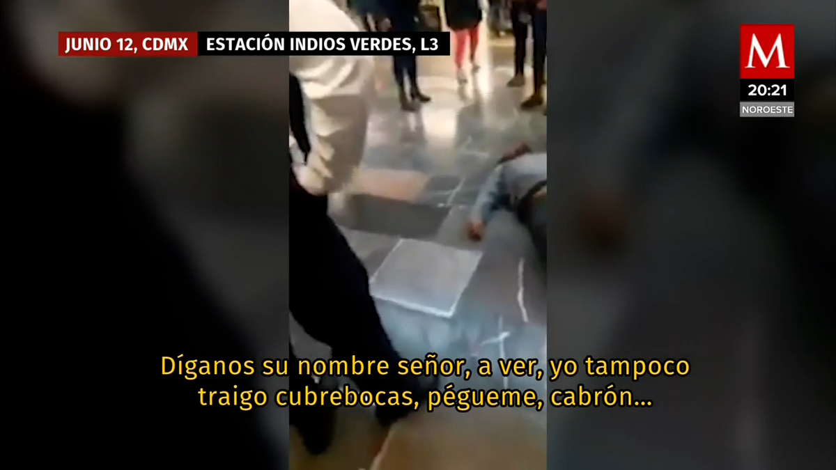 En CdMx, policía noquea a usuario del Metro presuntamente por no usar cubrebocas