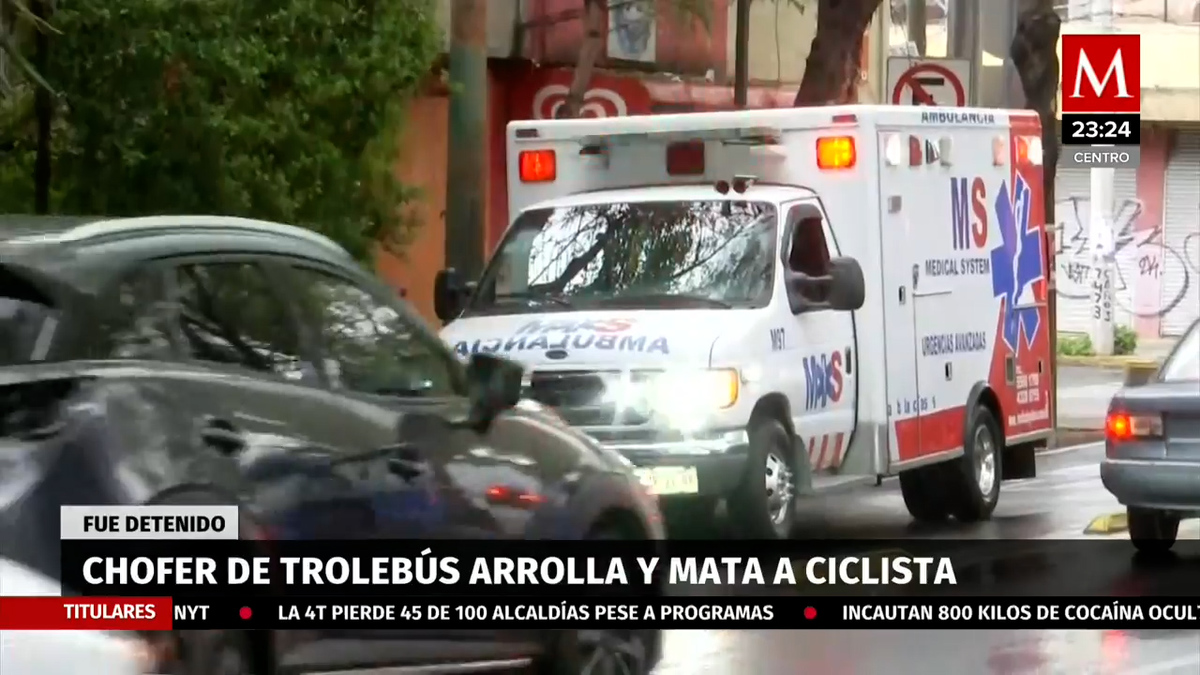 Ciclista muere arrollado por Trolebús en la Cuauhtémoc
