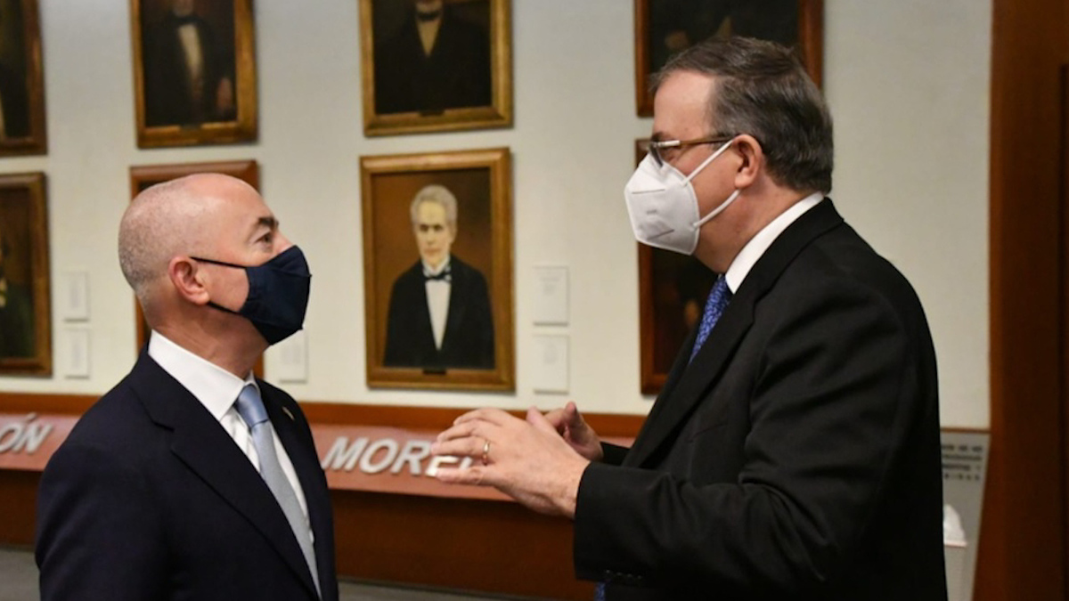Marcelo Ebrard se reúne con Alejandro Mayorkas