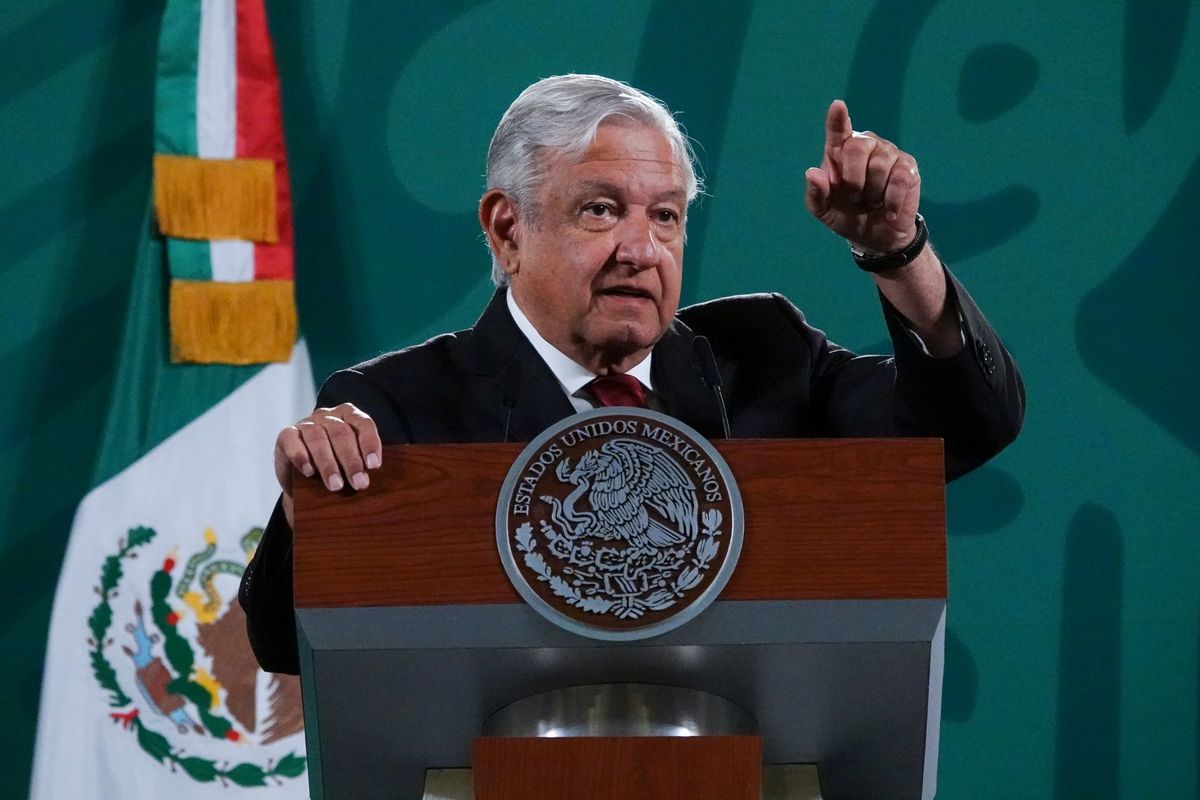 El presidente Andrés Manuel López Obrador en conferencia. (Cuartoscuro)