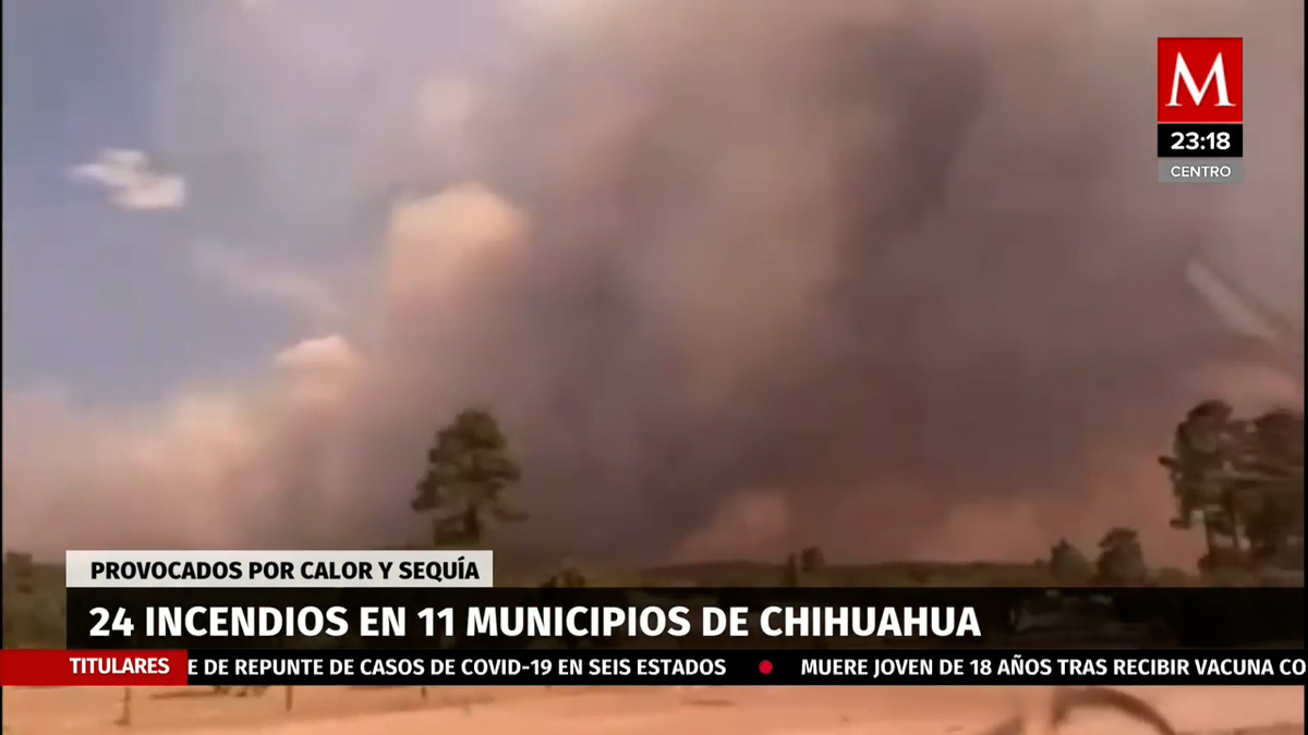 Calor y sequía provocan incendios en la Sierra Tarahumara, Chihuahua