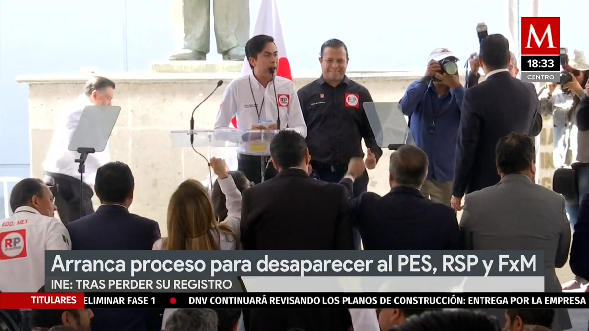INE comienza proceso de liquidar a los partidos PES, RSP y FxM