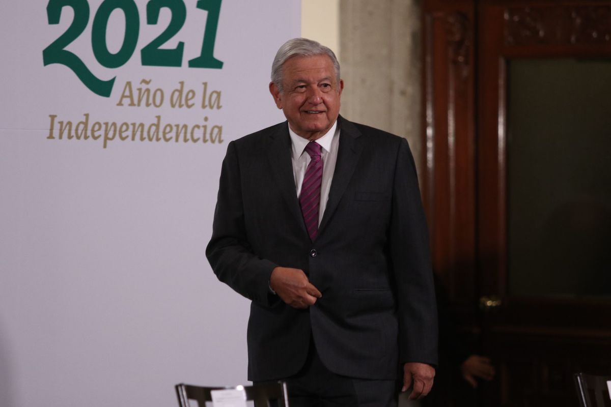 El presidente Andrés Manuel López Obrador en conferencia. (Cuartoscuro)