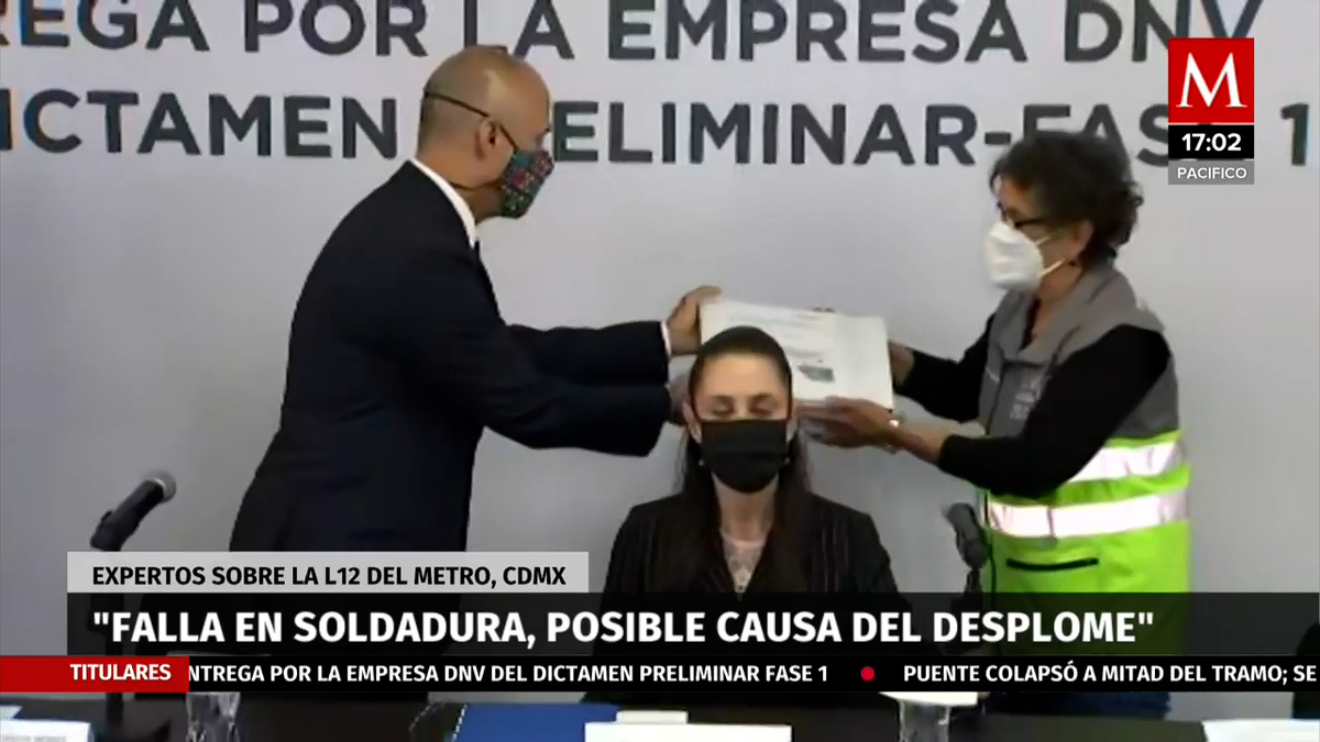 Primer peritaje sobre el colapso de la Línea 12