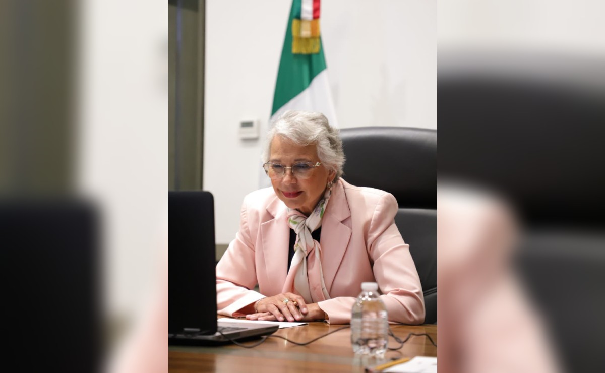 Sánchez Cordero conversó con magistrados del Tribunal Electoral. | Twitter
